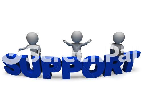 Support Word Shows Assistance And Help